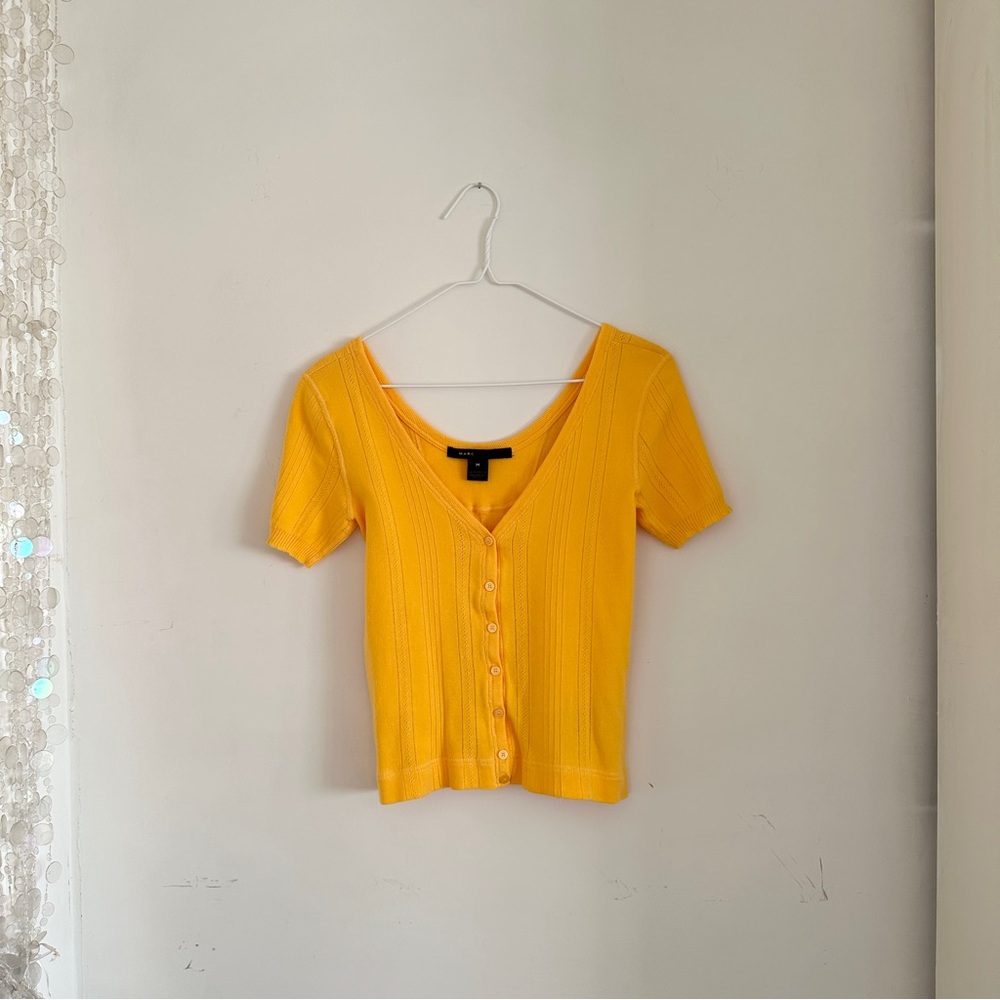 Marc Jacobs Yellow Knit Top